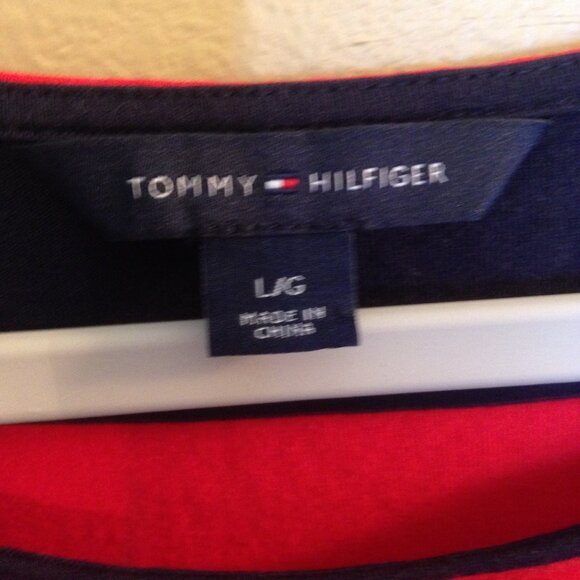 Tommy Hilfiger Striped Tee Shirt Dress Large NWOT - Picture 2 of 6